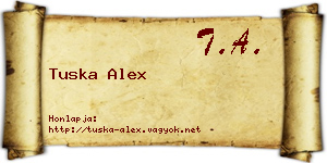 Tuska Alex névjegykártya